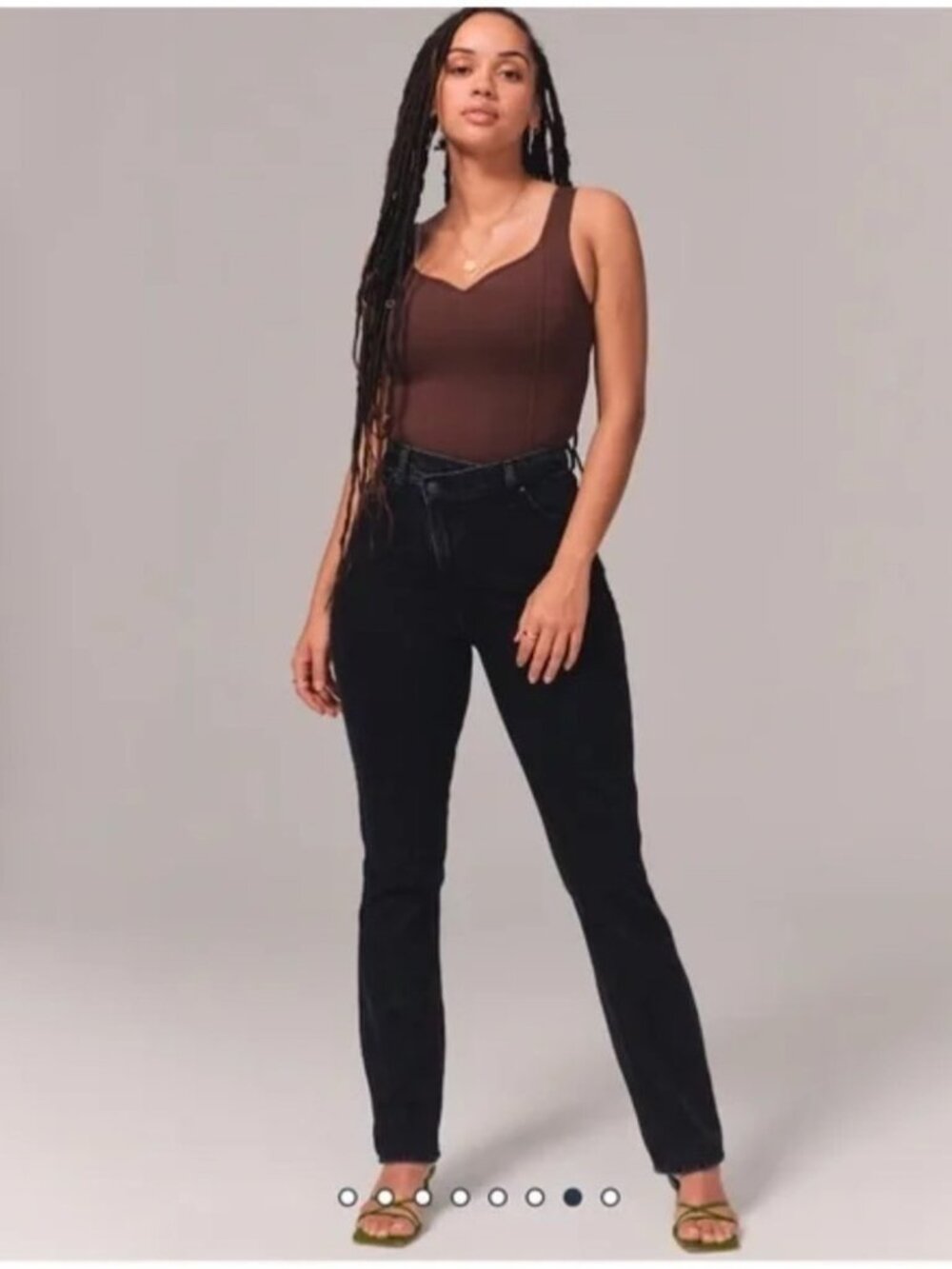 ABERCROMBIE & FITCH Curve Love Ultra High Rise 90s Slim Straight Jean Size 24
